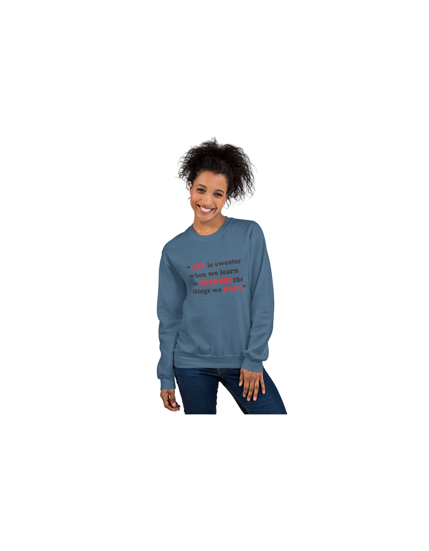 LCH  Indigo-Blue Women Sweatshirt