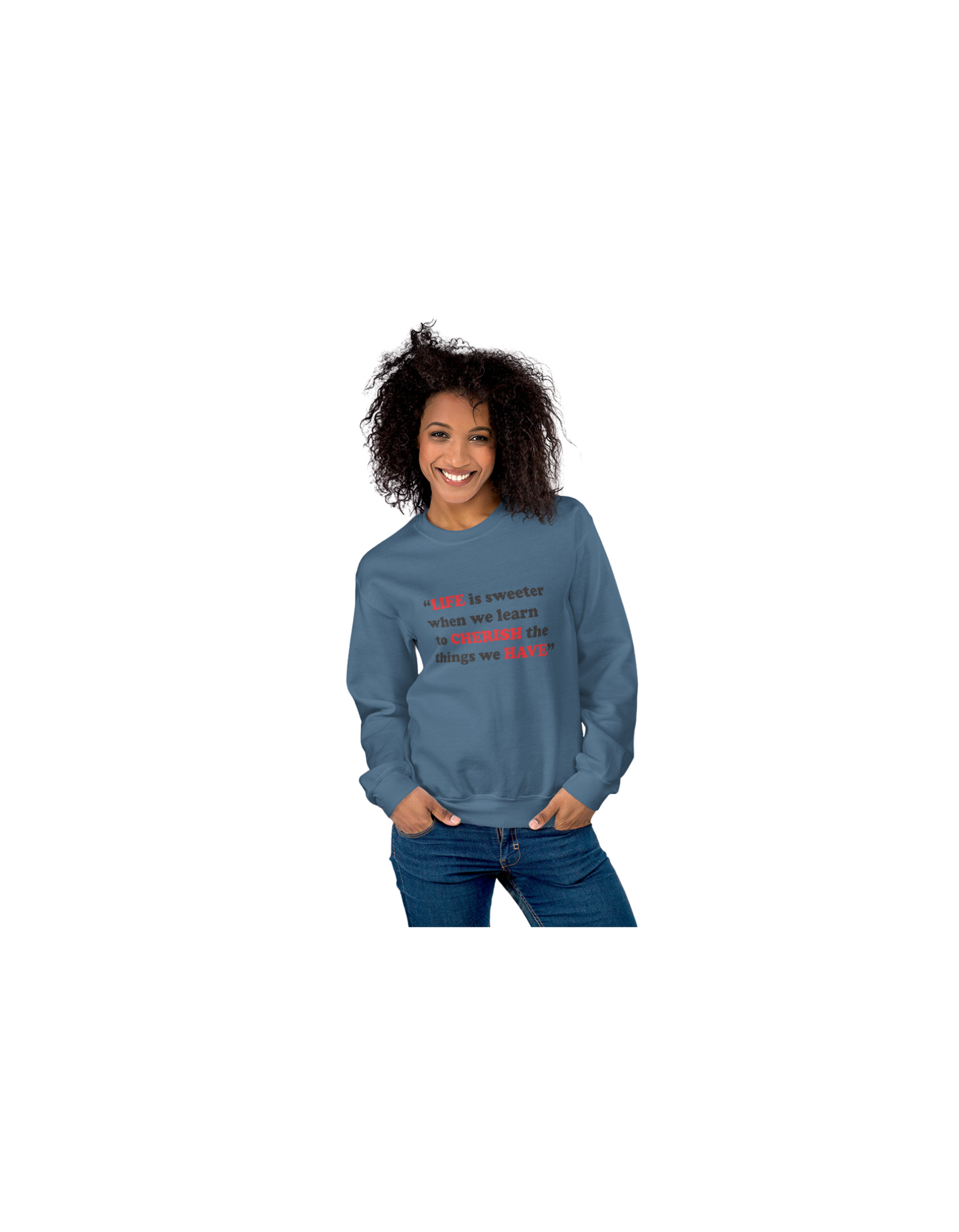 LCH  Indigo-Blue Women Sweatshirt